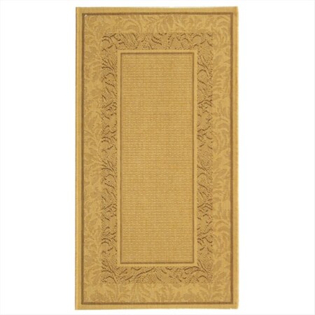 Safavieh 2 Ft. X 3 Ft. - 7 In. Accent- Indoor - Outdoor Courtyard Natural Brown Machine Made Rug CY1704-3001-2